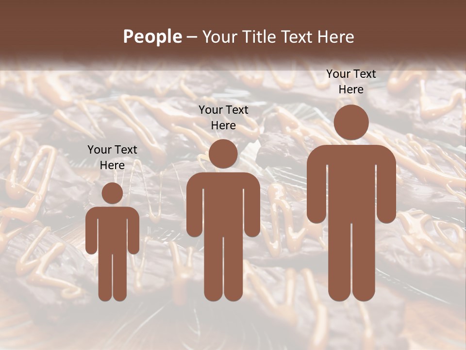 A Plate Full Of Chocolate Covered Cookies With Caramel Drizzles PowerPoint Template