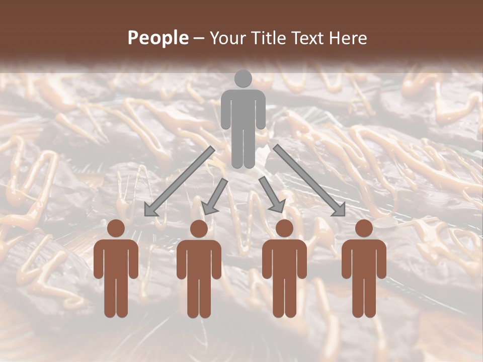 A Plate Full Of Chocolate Covered Cookies With Caramel Drizzles PowerPoint Template