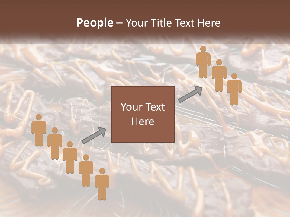 A Plate Full Of Chocolate Covered Cookies With Caramel Drizzles PowerPoint Template