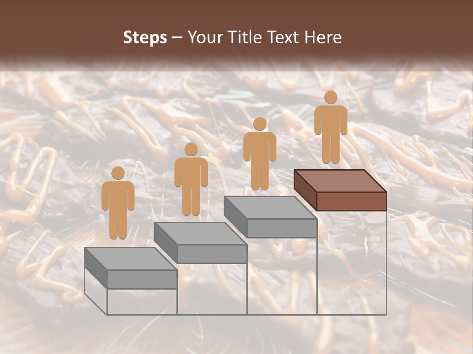 A Plate Full Of Chocolate Covered Cookies With Caramel Drizzles PowerPoint Template