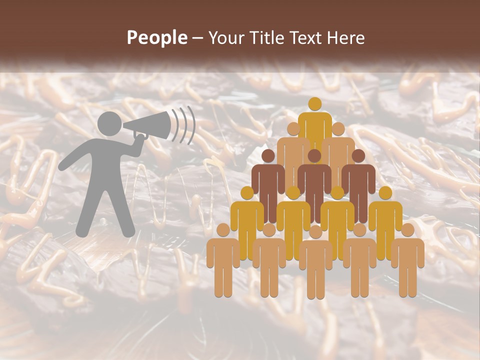 A Plate Full Of Chocolate Covered Cookies With Caramel Drizzles PowerPoint Template