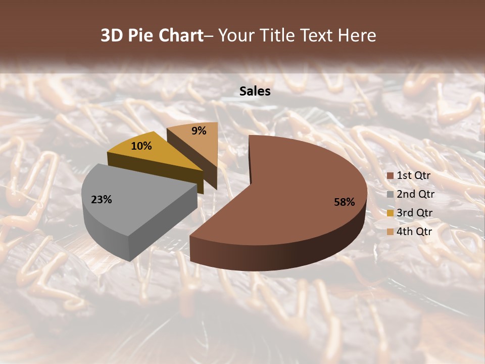 A Plate Full Of Chocolate Covered Cookies With Caramel Drizzles PowerPoint Template