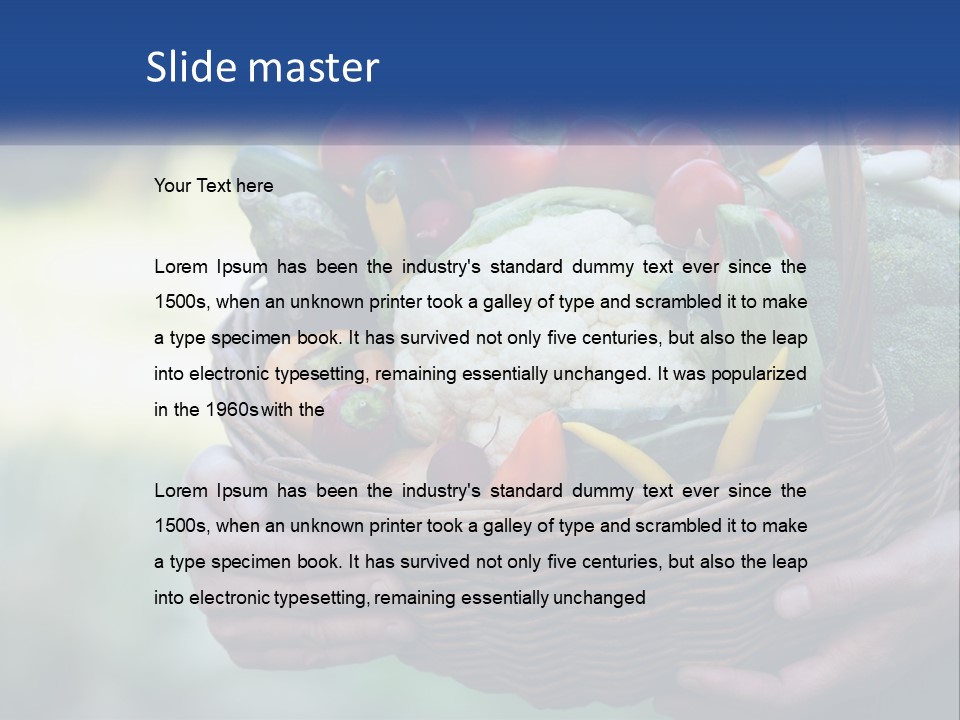 A Person Holding A Basket Full Of Vegetables PowerPoint Template