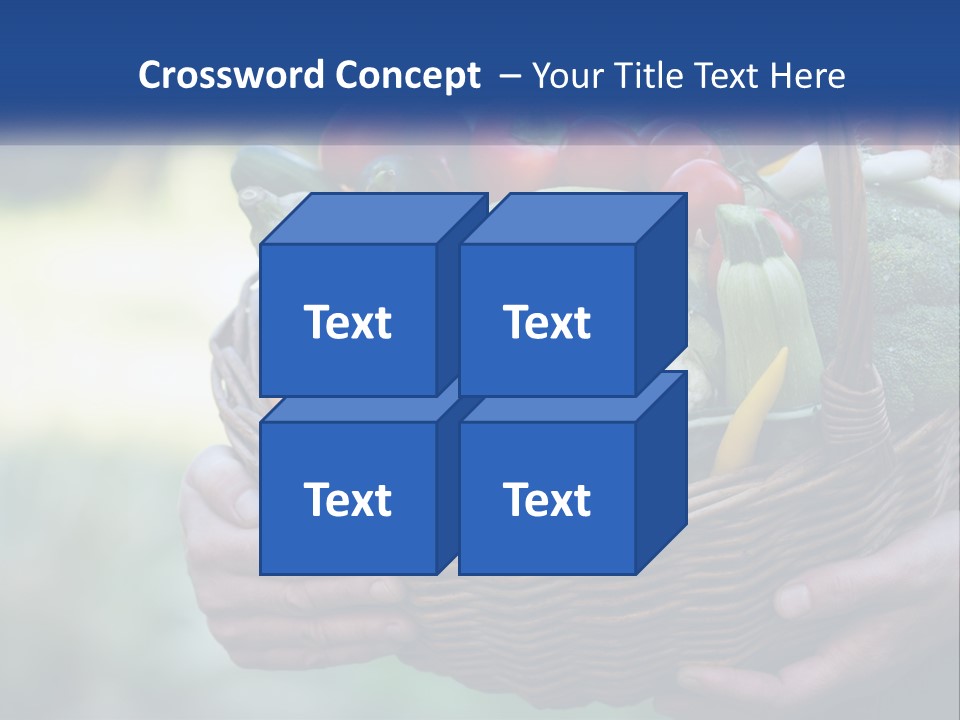 A Person Holding A Basket Full Of Vegetables PowerPoint Template