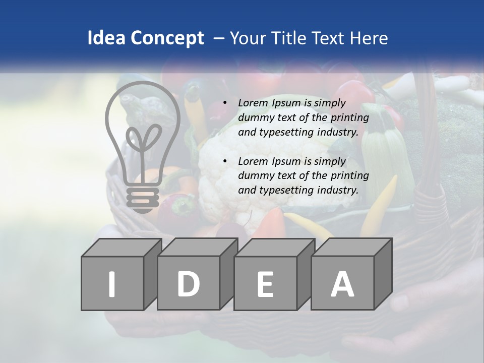 A Person Holding A Basket Full Of Vegetables PowerPoint Template