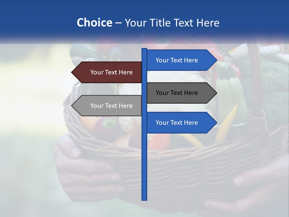 A Person Holding A Basket Full Of Vegetables PowerPoint Template