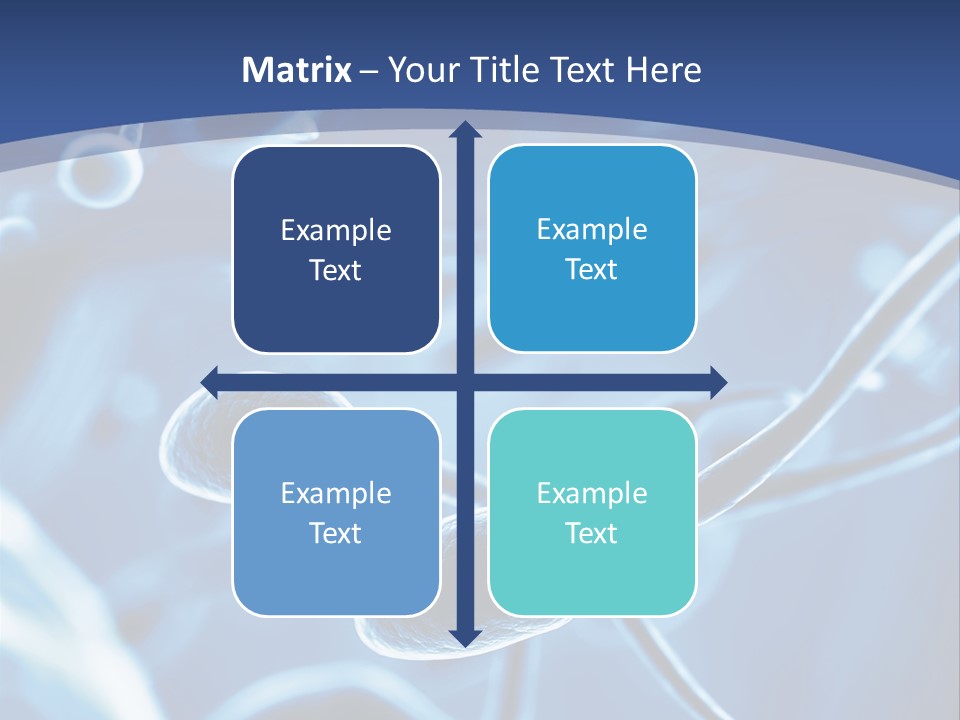 A Blue Brochure With An Image Of A Cell PowerPoint Template