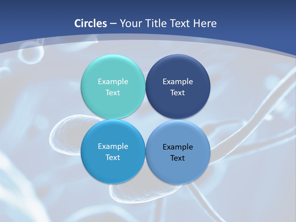 A Blue Brochure With An Image Of A Cell PowerPoint Template