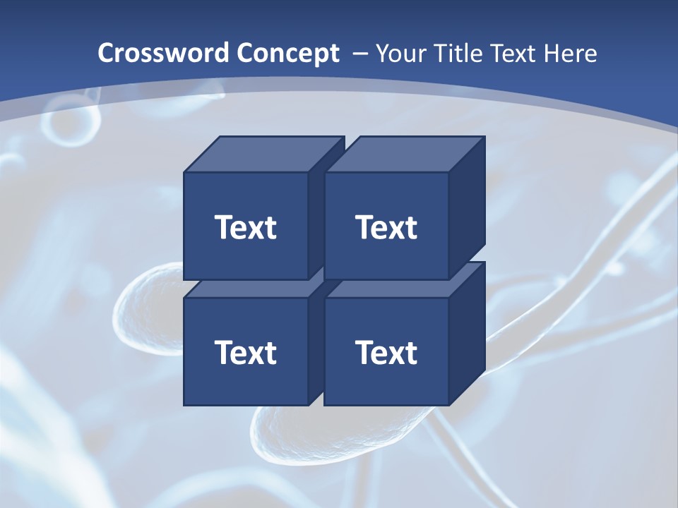 A Blue Brochure With An Image Of A Cell PowerPoint Template
