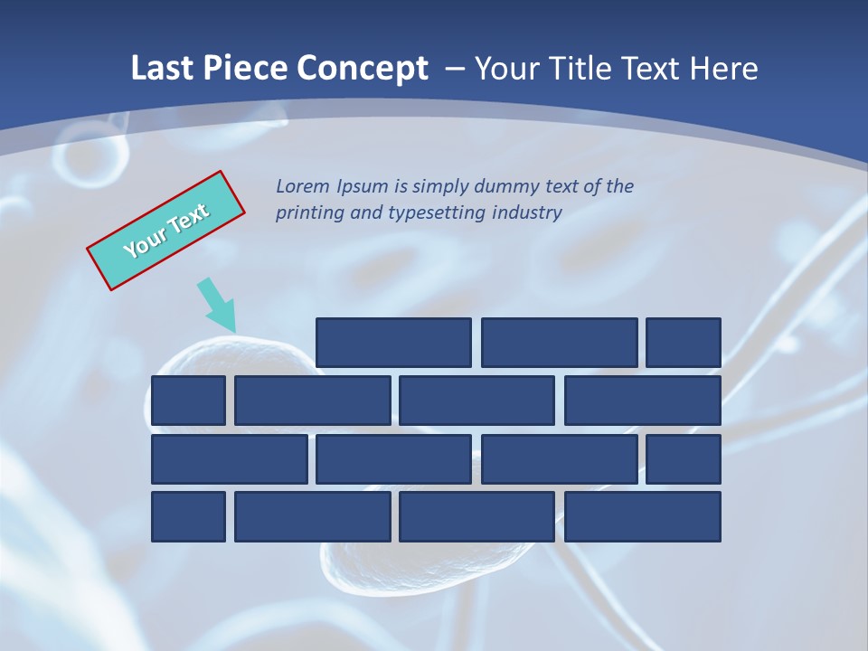 A Blue Brochure With An Image Of A Cell PowerPoint Template