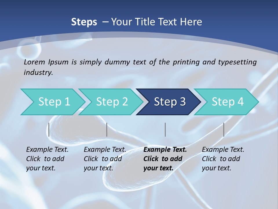 A Blue Brochure With An Image Of A Cell PowerPoint Template