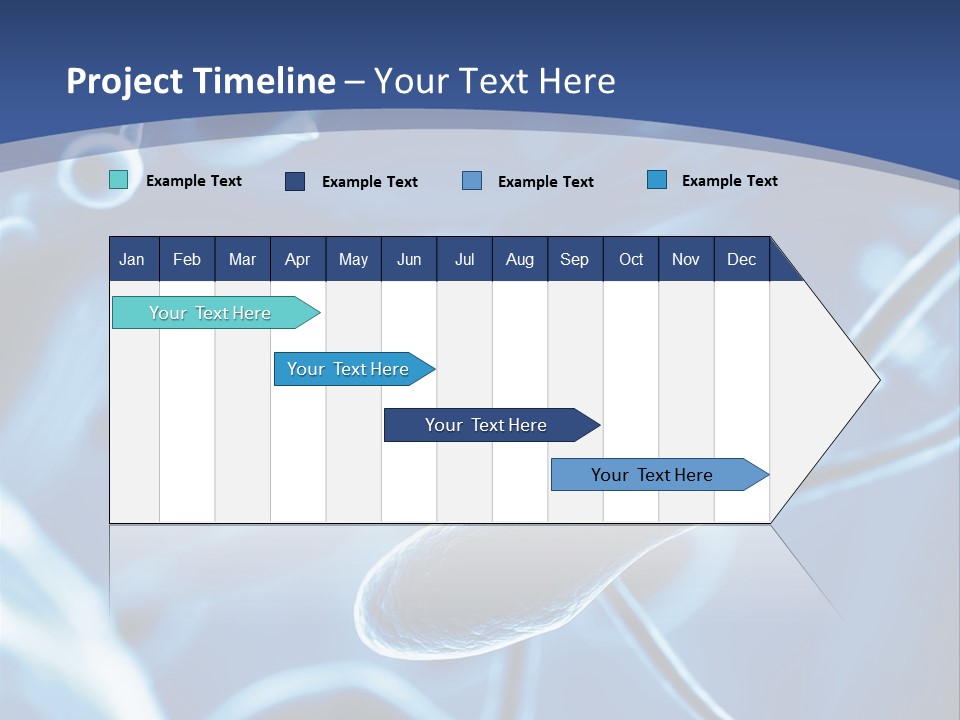 A Blue Brochure With An Image Of A Cell PowerPoint Template
