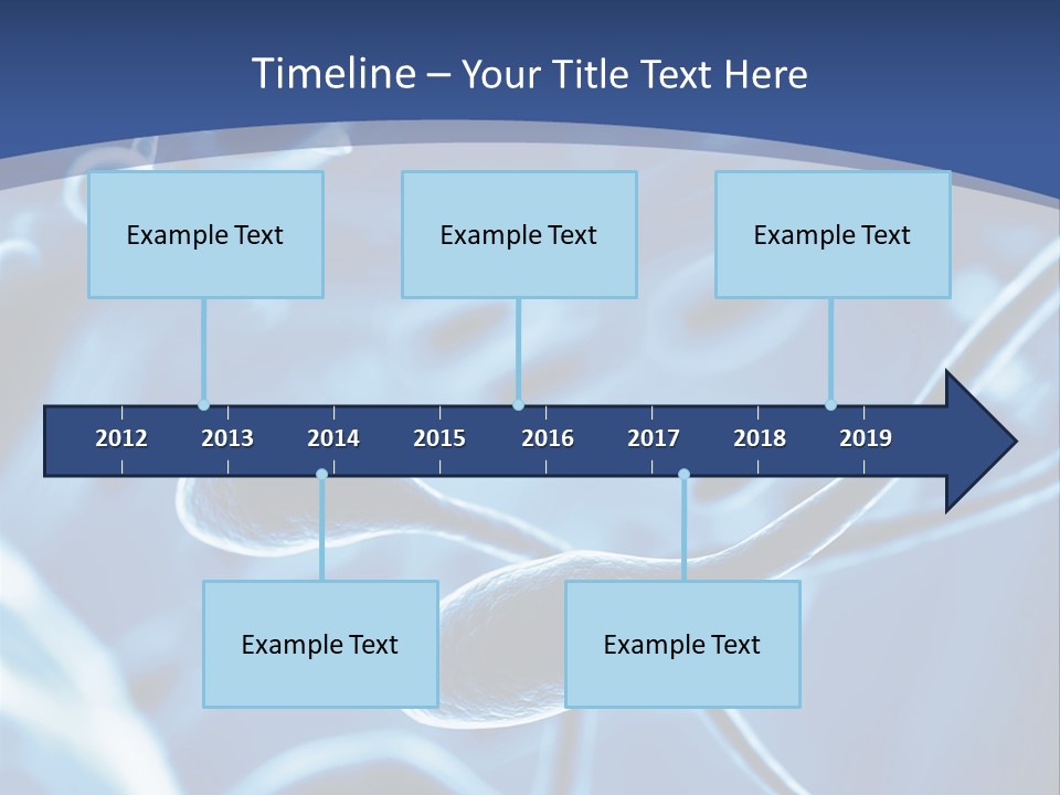 A Blue Brochure With An Image Of A Cell PowerPoint Template
