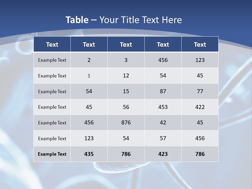 A Blue Brochure With An Image Of A Cell PowerPoint Template
