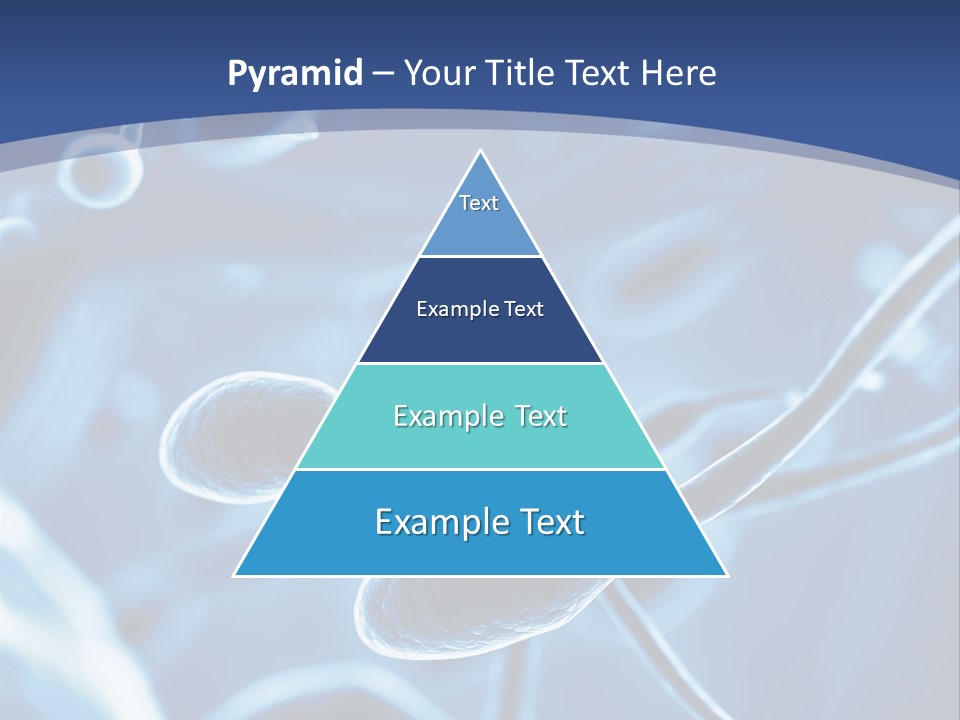 A Blue Brochure With An Image Of A Cell PowerPoint Template