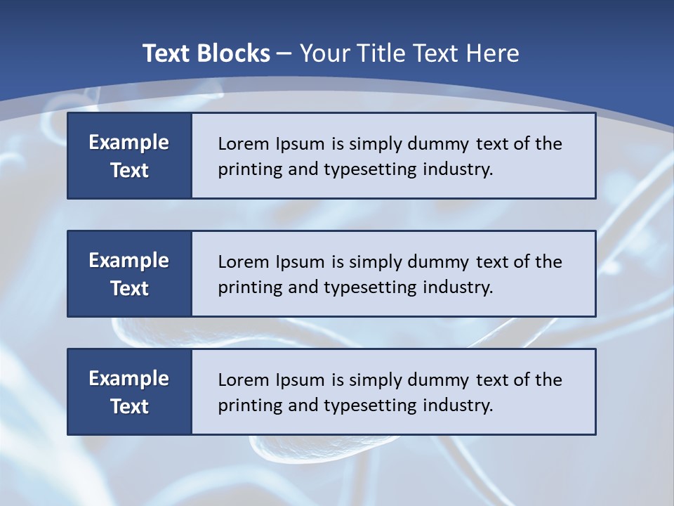 A Blue Brochure With An Image Of A Cell PowerPoint Template