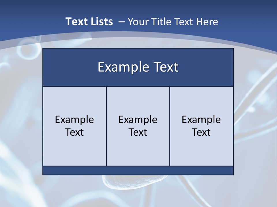 A Blue Brochure With An Image Of A Cell PowerPoint Template