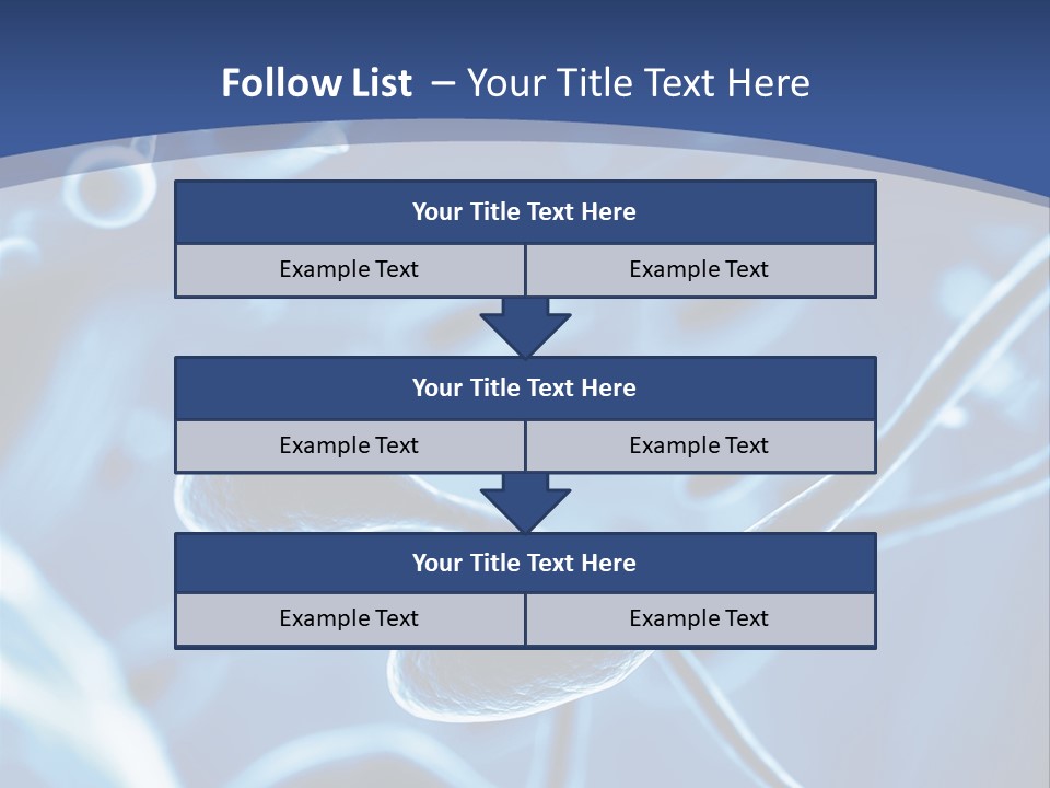 A Blue Brochure With An Image Of A Cell PowerPoint Template