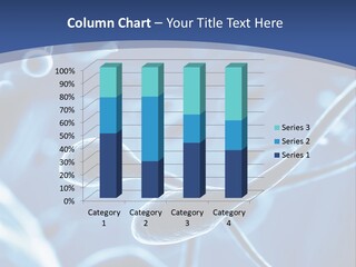 A Blue Brochure With An Image Of A Cell PowerPoint Template