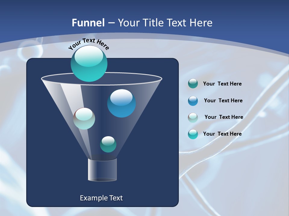 A Blue Brochure With An Image Of A Cell PowerPoint Template