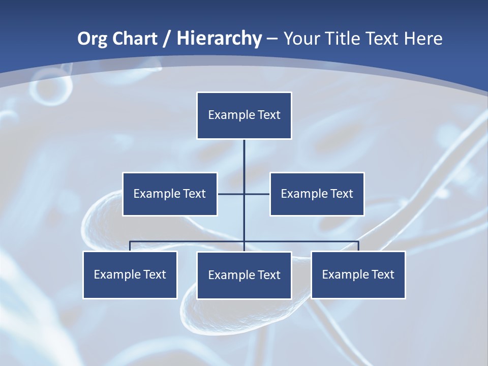 A Blue Brochure With An Image Of A Cell PowerPoint Template