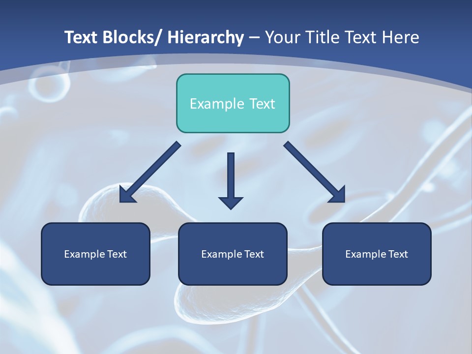 A Blue Brochure With An Image Of A Cell PowerPoint Template