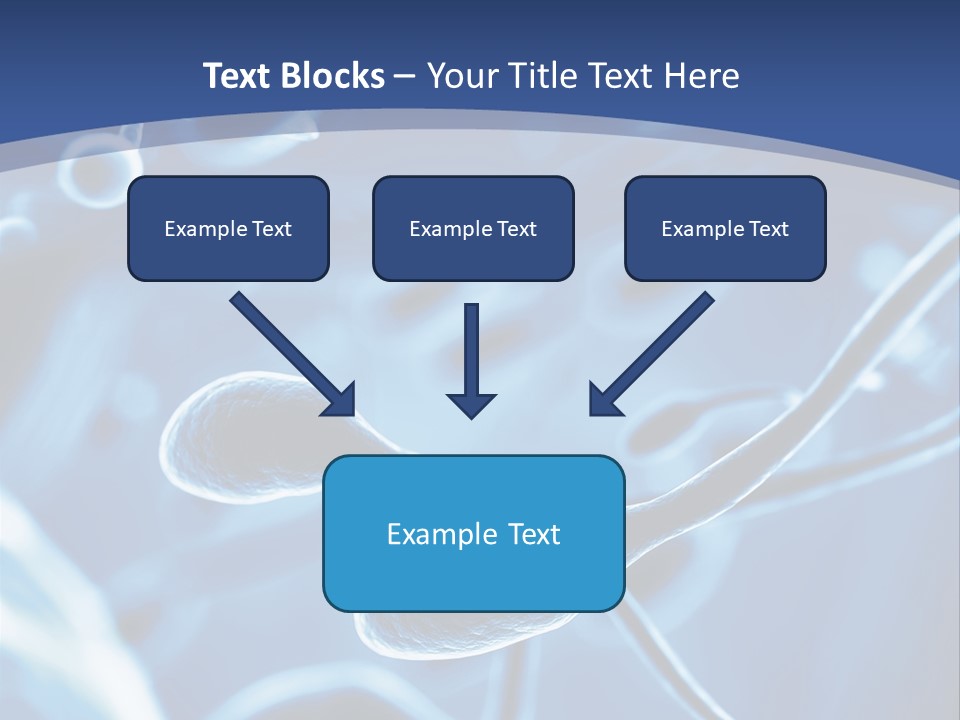 A Blue Brochure With An Image Of A Cell PowerPoint Template