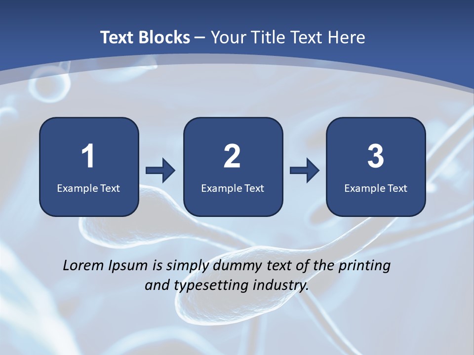 A Blue Brochure With An Image Of A Cell PowerPoint Template