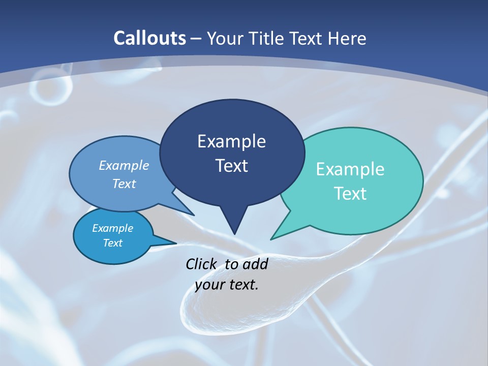 A Blue Brochure With An Image Of A Cell PowerPoint Template