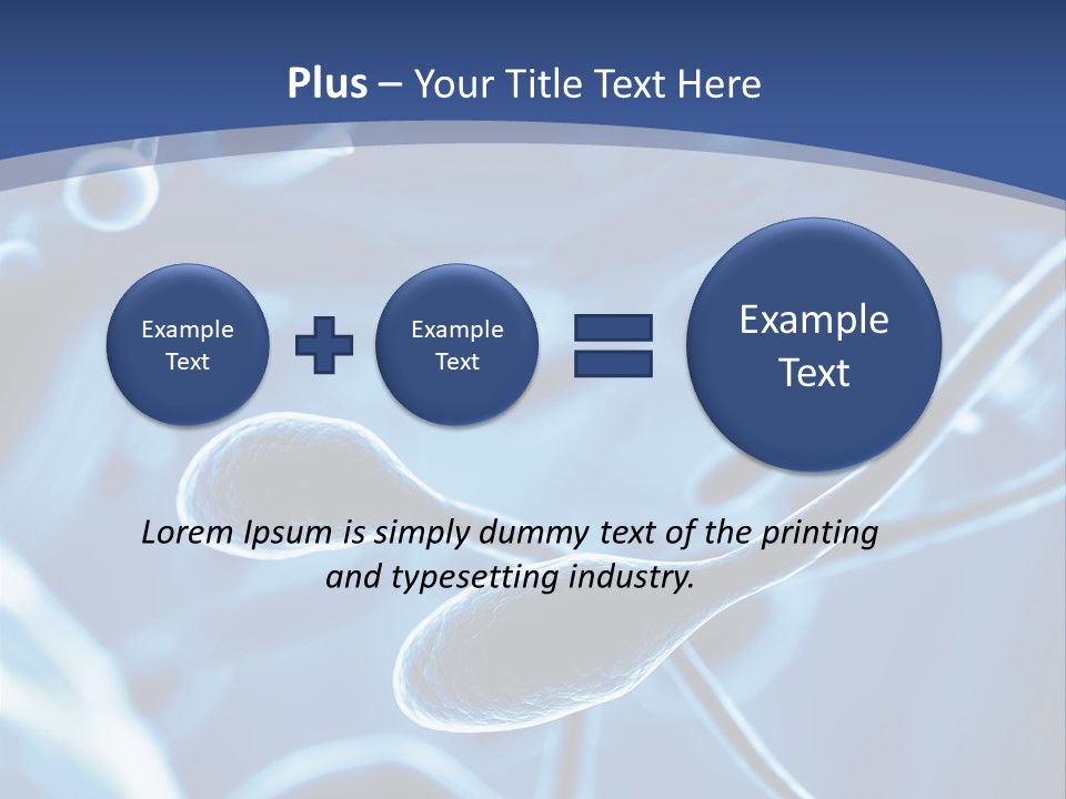 A Blue Brochure With An Image Of A Cell PowerPoint Template