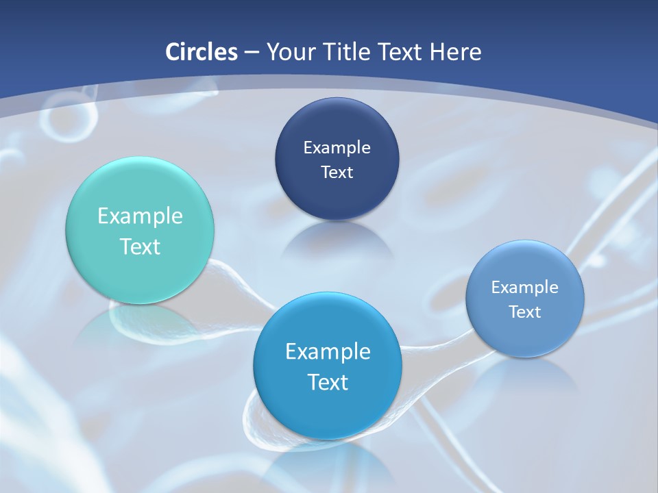 A Blue Brochure With An Image Of A Cell PowerPoint Template