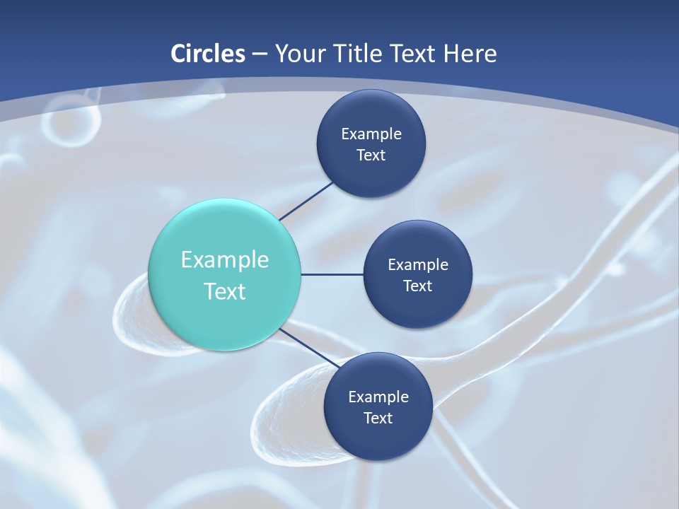A Blue Brochure With An Image Of A Cell PowerPoint Template