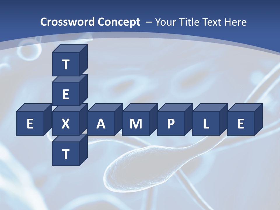 A Blue Brochure With An Image Of A Cell PowerPoint Template