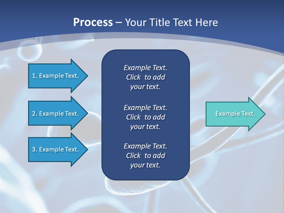 A Blue Brochure With An Image Of A Cell PowerPoint Template