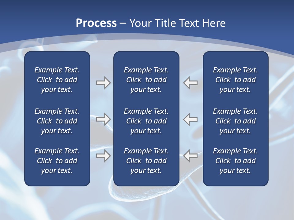 A Blue Brochure With An Image Of A Cell PowerPoint Template