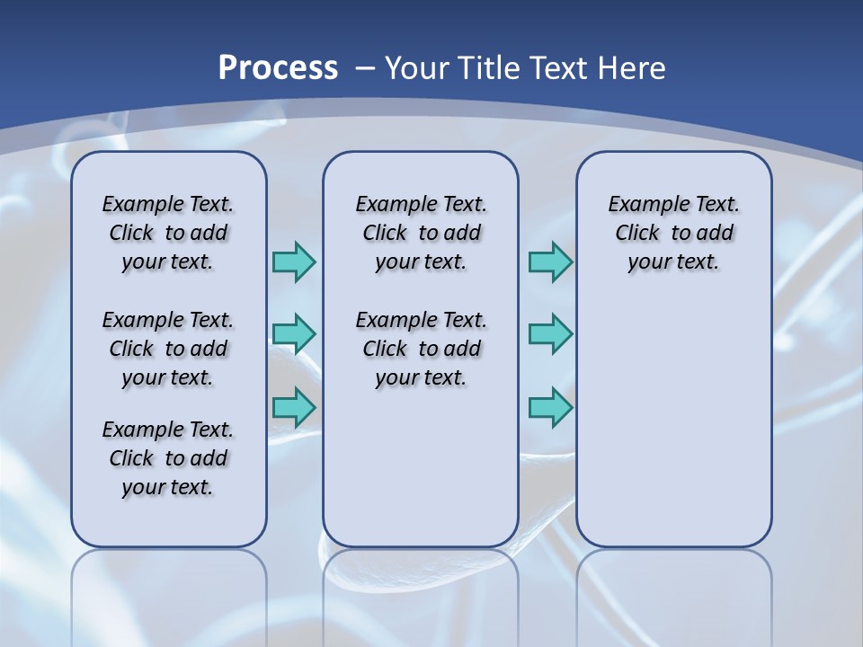 A Blue Brochure With An Image Of A Cell PowerPoint Template