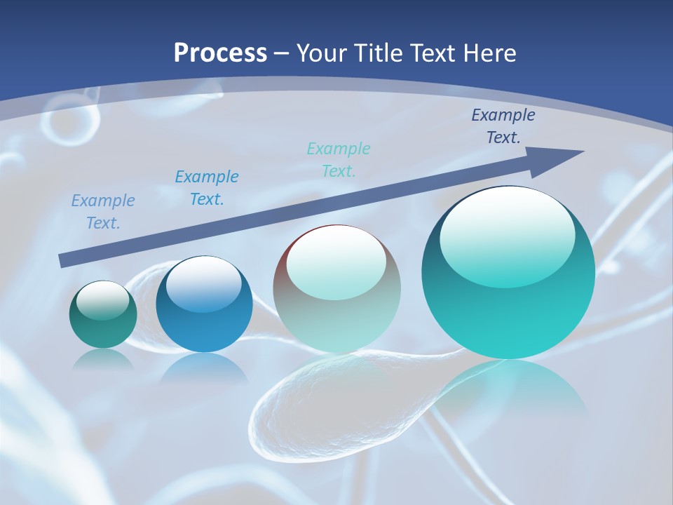 A Blue Brochure With An Image Of A Cell PowerPoint Template