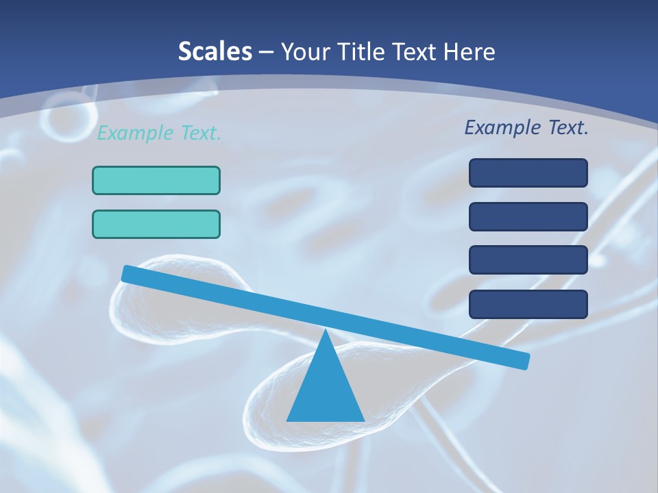 A Blue Brochure With An Image Of A Cell PowerPoint Template