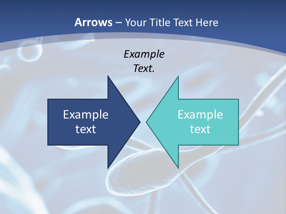 A Blue Brochure With An Image Of A Cell PowerPoint Template
