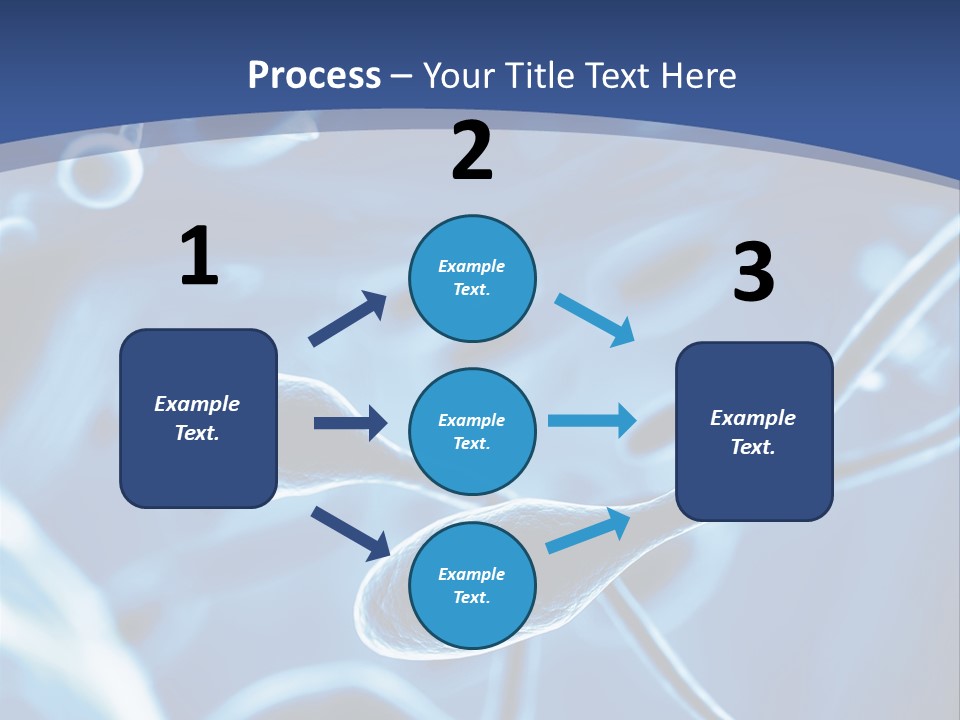 A Blue Brochure With An Image Of A Cell PowerPoint Template