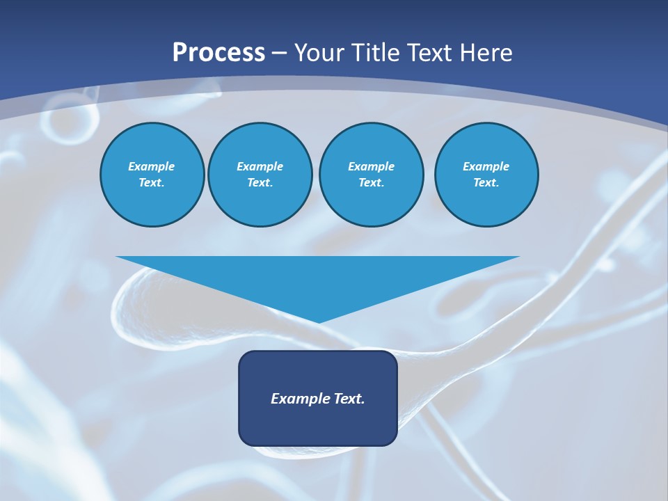 A Blue Brochure With An Image Of A Cell PowerPoint Template