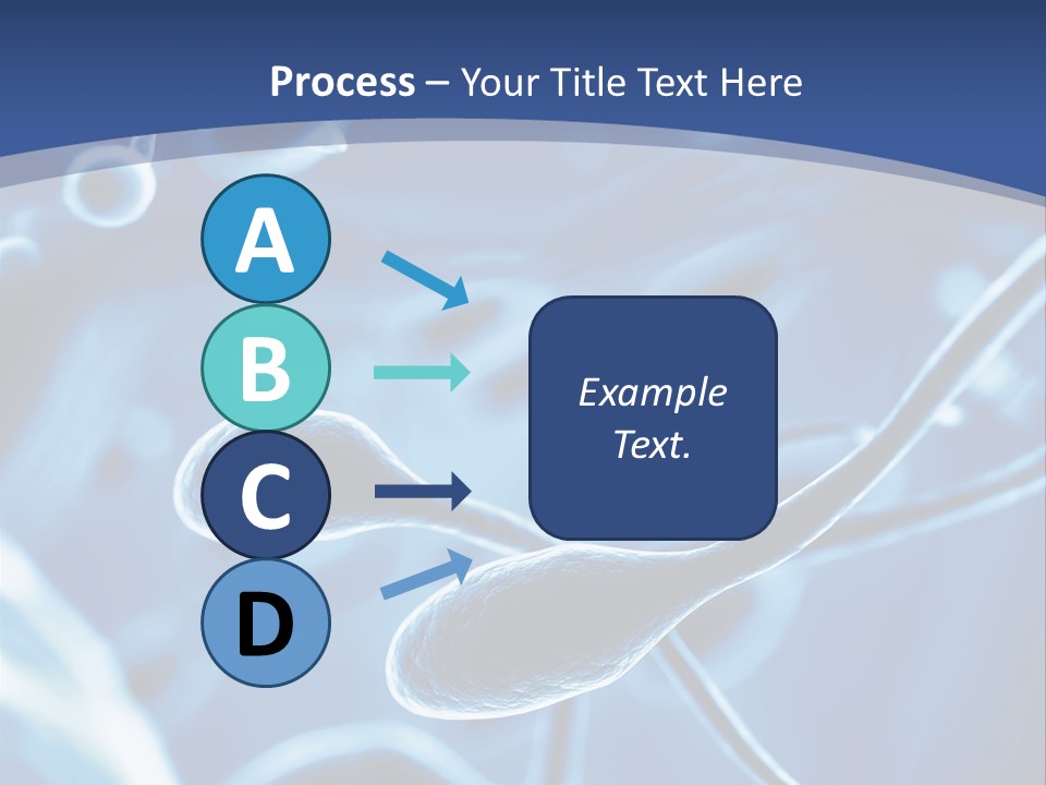A Blue Brochure With An Image Of A Cell PowerPoint Template