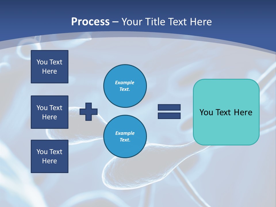 A Blue Brochure With An Image Of A Cell PowerPoint Template