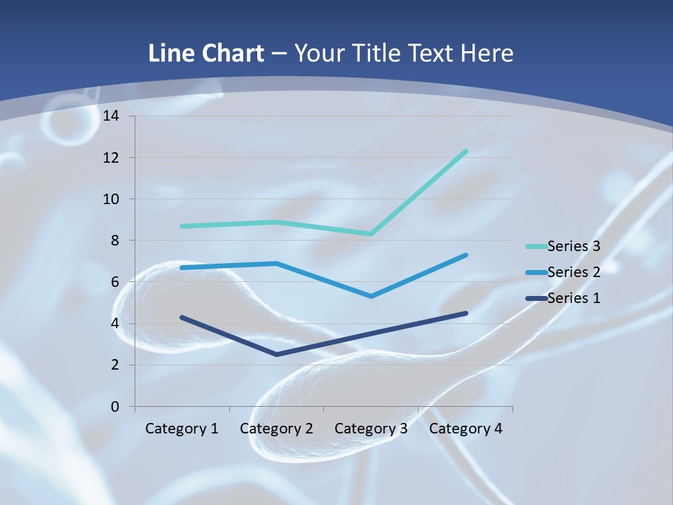 A Blue Brochure With An Image Of A Cell PowerPoint Template