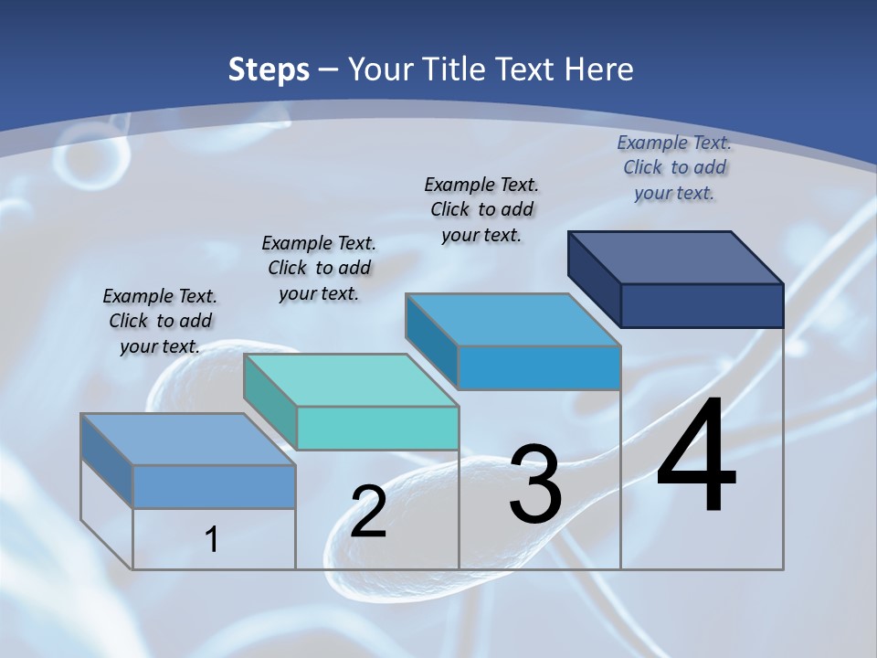 A Blue Brochure With An Image Of A Cell PowerPoint Template