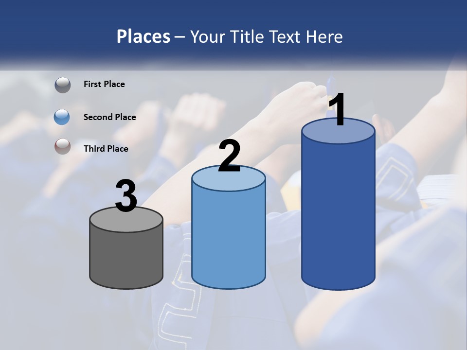 A Group Of People In Graduation Caps And Gowns PowerPoint Template