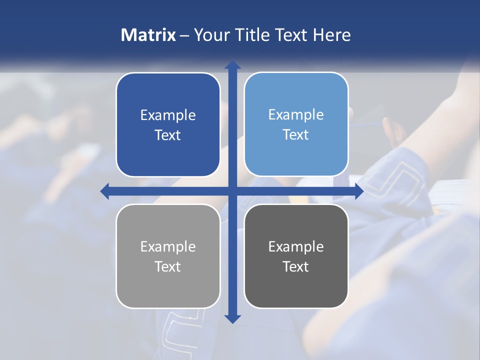 A Group Of People In Graduation Caps And Gowns PowerPoint Template