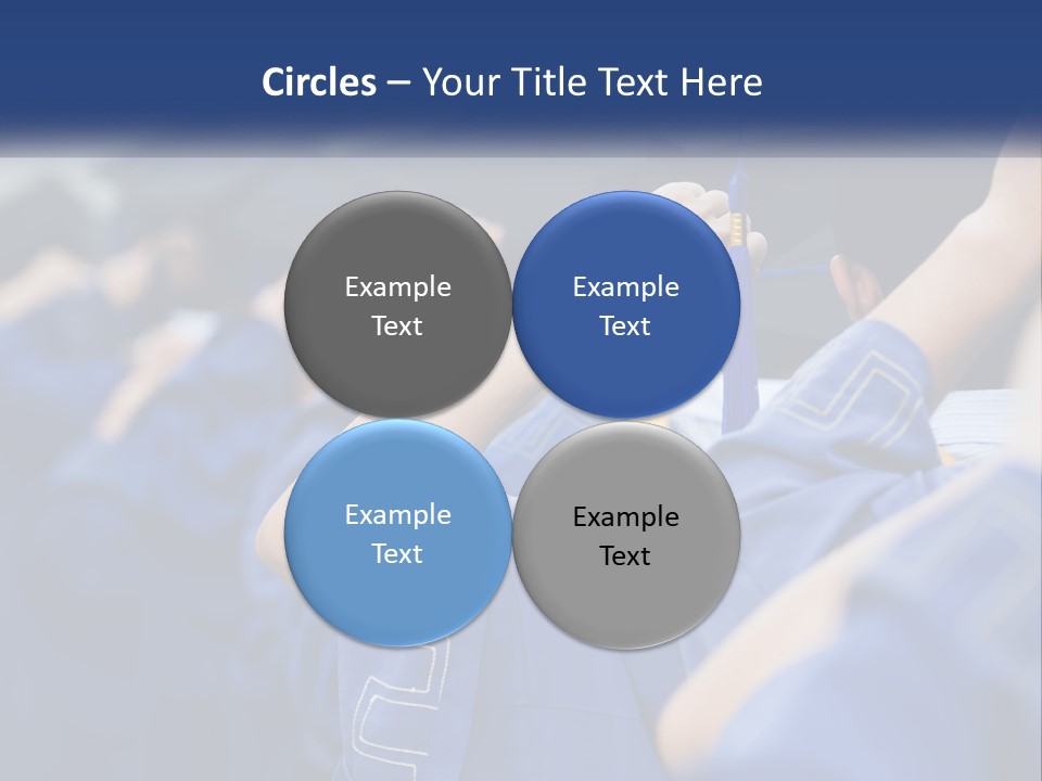 A Group Of People In Graduation Caps And Gowns PowerPoint Template