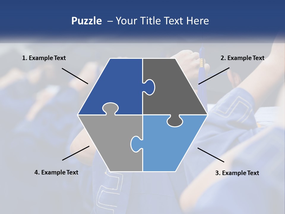 A Group Of People In Graduation Caps And Gowns PowerPoint Template