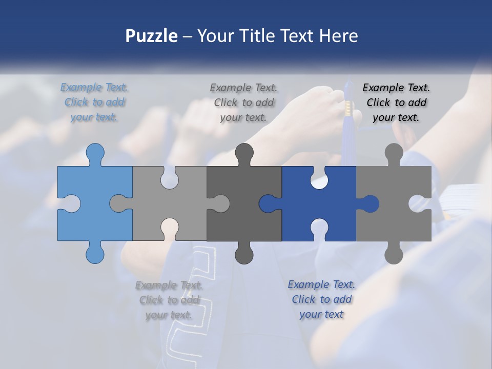 A Group Of People In Graduation Caps And Gowns PowerPoint Template